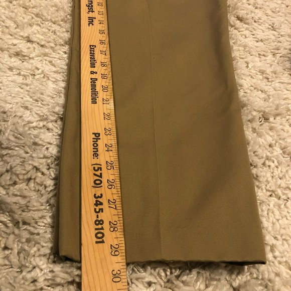 Men's Lands End Traditional Fit Dress Pants Sz 38 Khaki - Picture 5 of 5